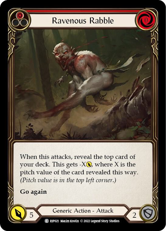 Ravenous Rabble (Red) – Blitz Deck: Outsiders - Riptide #RIP021