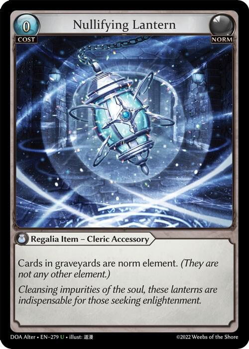 Nullifying Lantern – Dawn of Ashes Alter Edition #279