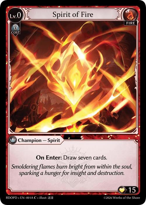Spirit of Fire – Dawn of Ashes Alter Edition #001