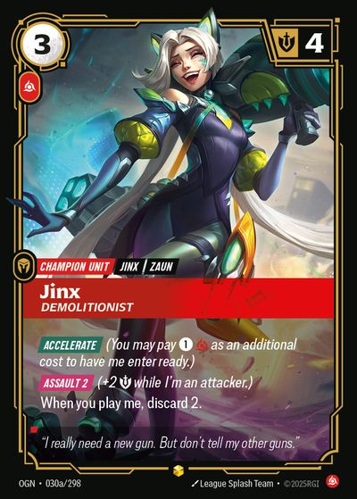 Jinx, Demolitionist – Origins #30 · Riftbound Singles