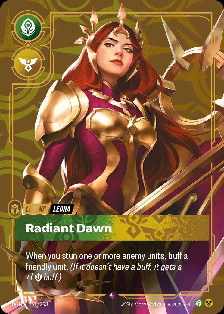 リフトバウンド　riftbound オーバーナンバー Radiant Dawn Radiant Dawn - Leona – Origins #261 · Riftbound Singles