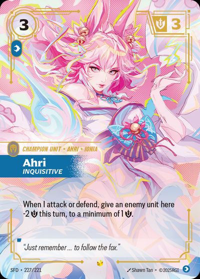 その他 Ahri SFD 227*/221 Riftbound Ahri, Inquisitive – Spiritforged #227 · Riftbound Singles