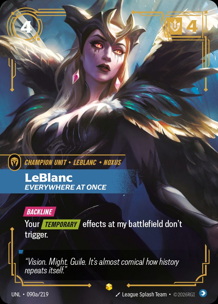 Deceiver - LeBlanc – Unleashed #199 · Riftbound Singles