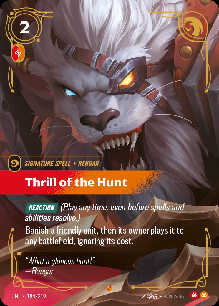 Thrill of the Hunt – Unleashed #184 · Riftbound Singles